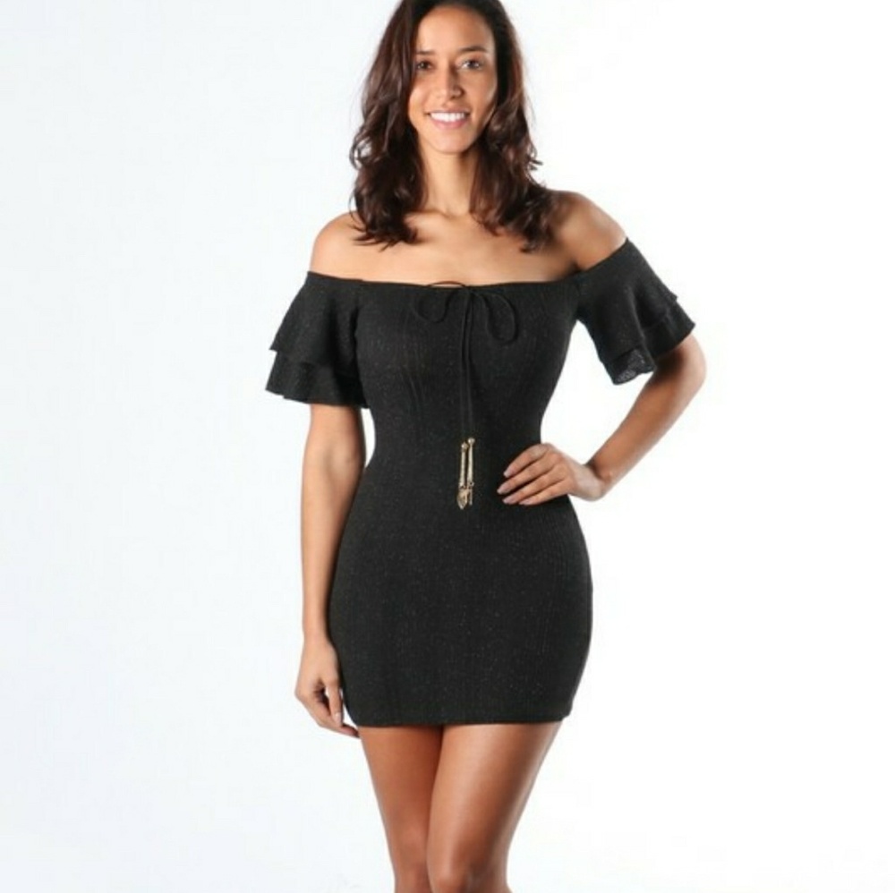 Black mini dress